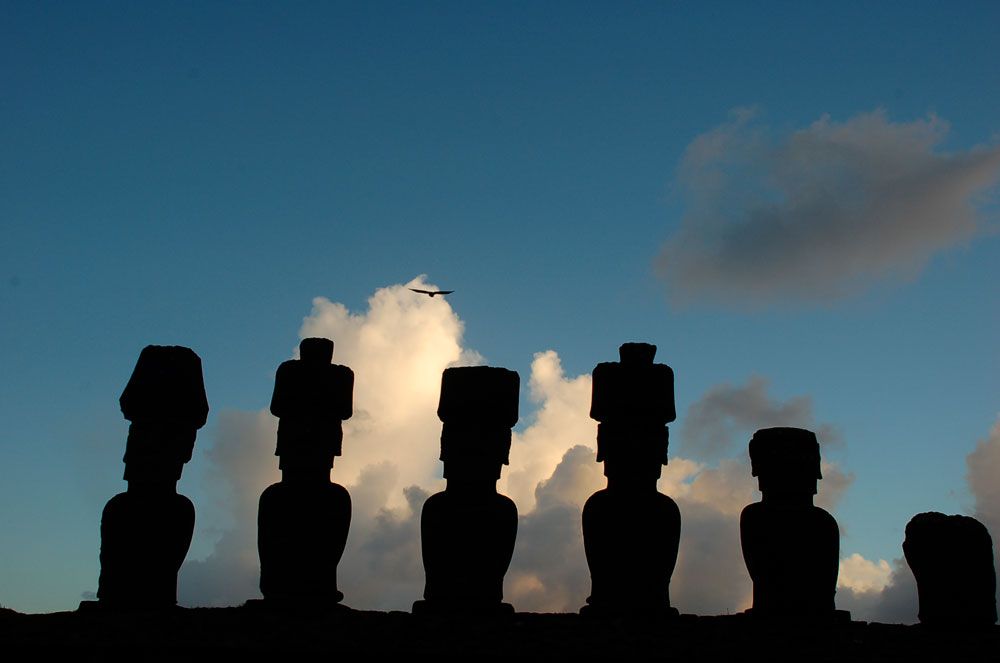 Moai At Sunrise 2