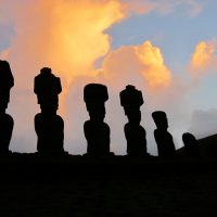 Sunrise Over The Moai