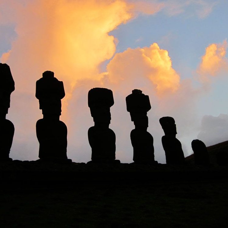 Sunrise Over The Moai