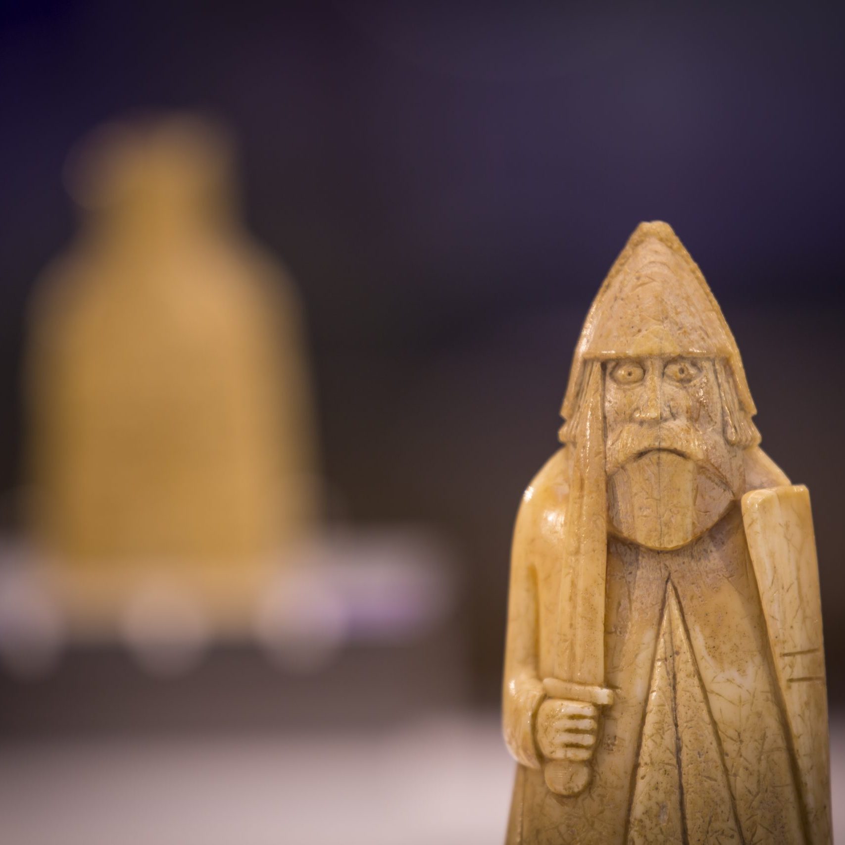 The Lewis Chessmen In Lews Castle Museum, Isle Of Lewis