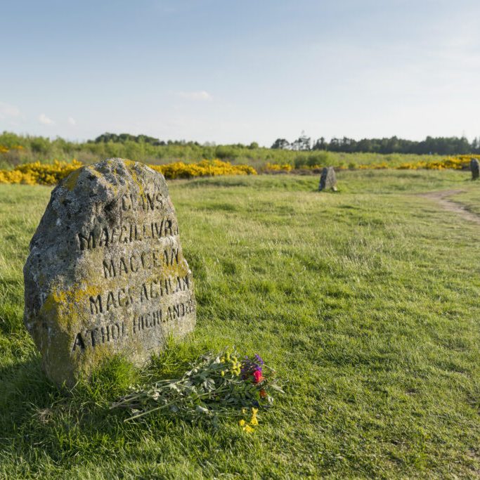 Clan Grave Marker At Culloden Battlefield And Visitor Centre