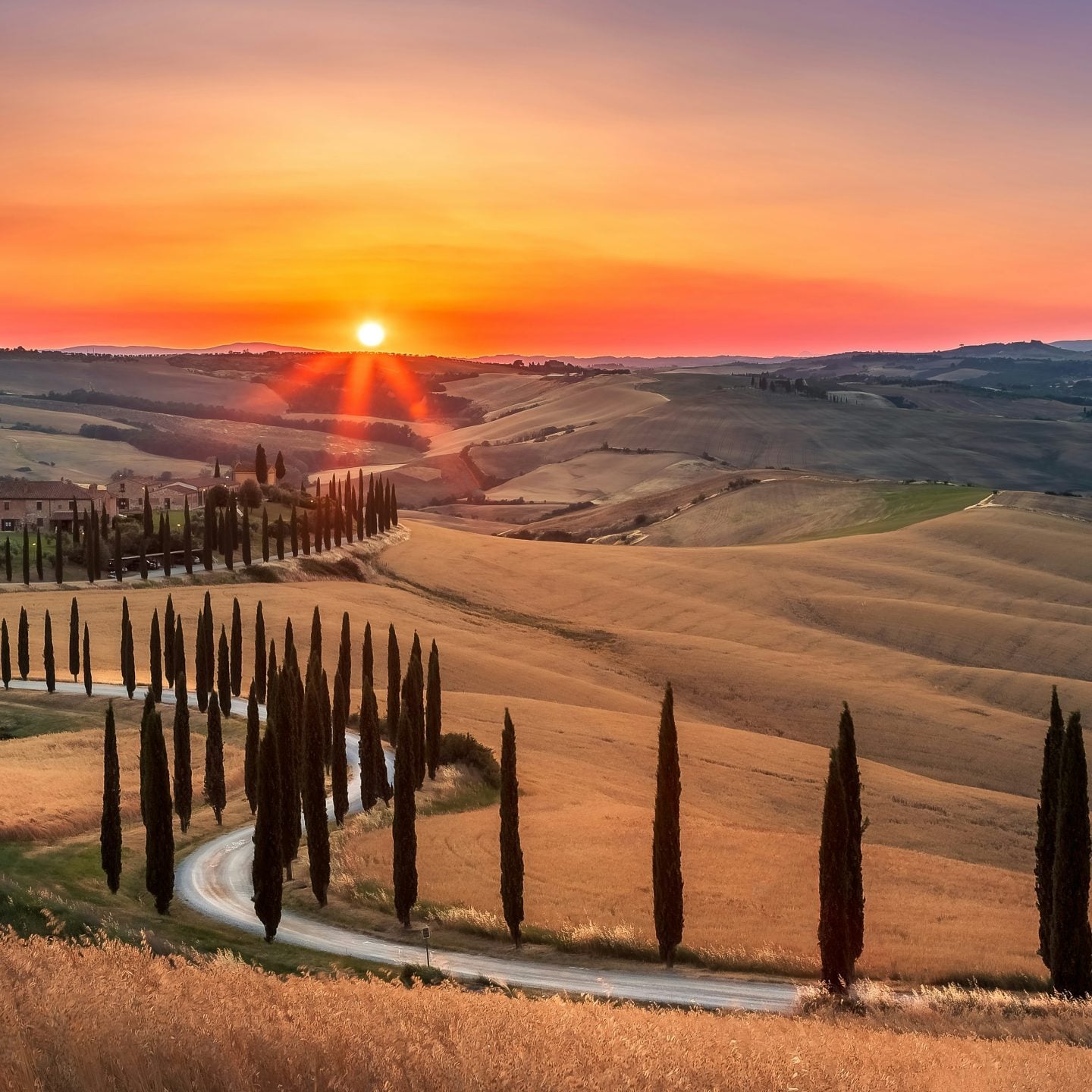 Tuscan sunset Samuele Bertoli Mi0ut6gns5u Unsplash