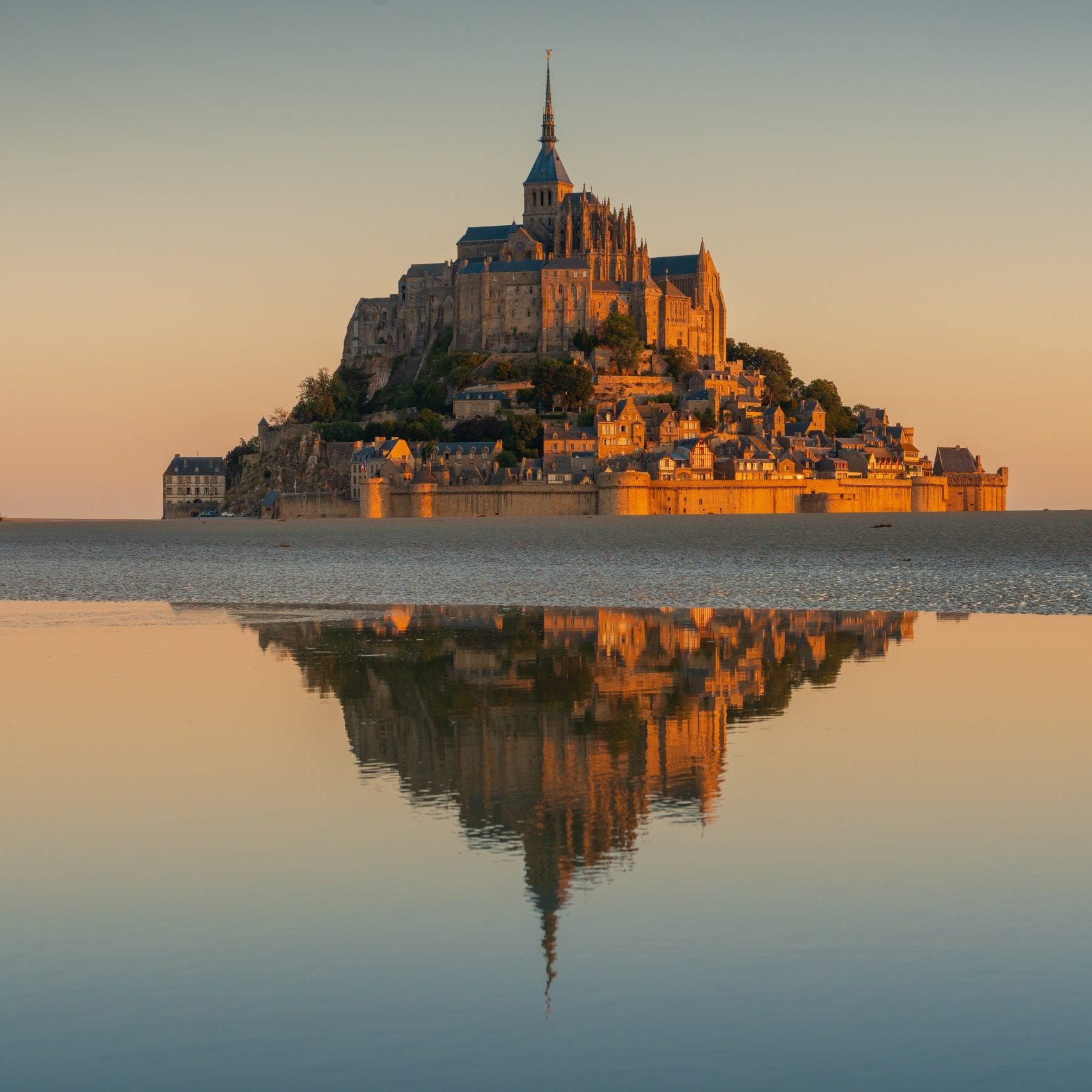 Mont St Michel At Sunrise Mont St Michel At Sunrise